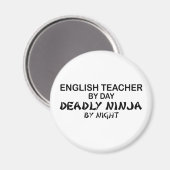 Englischlehrerin Deadly Ninja Magnet (Vorderseite/Rückseite)