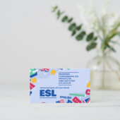 Englischlehrerin ESL Telefonnummerkarte (Stehend Vorderseite)