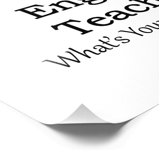 Englischlehrerin Fotodruck (Ecke)