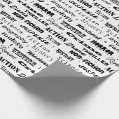 Englischlehrerin in der Bibliothek Schwarz/Weiß Geschenkpapier (Ecke)