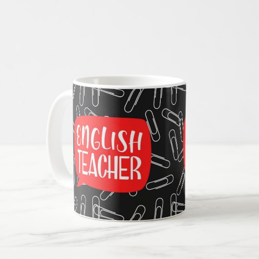 Englischlehrerin Kaffeetasse (Vorderseite Links)