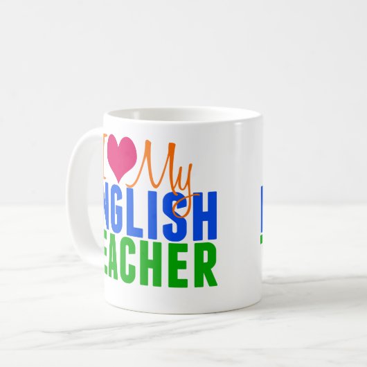 Englischlehrerin Kaffeetasse (Vorderseite Links)