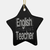 Englischlehrerin Keramik Ornament (Links)