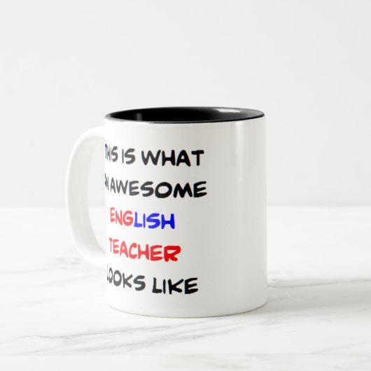 Englischlehrerin, phantastisch zweifarbige tasse (Vorderseite Links)