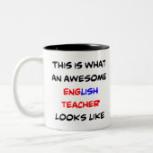 Englischlehrerin, phantastisch zweifarbige tasse (Links)
