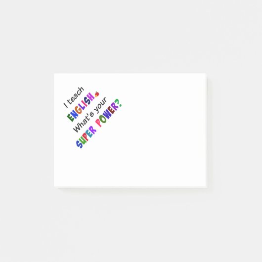 Englischlehrerin Post-it Klebezettel (Vorderseite)