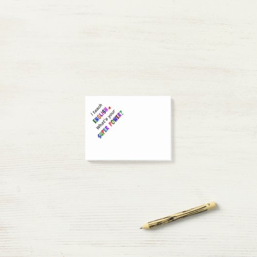 Englischlehrerin Post-it Klebezettel (Auf Schreibtisch)