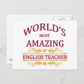 Englischlehrerin Postkarte (Vorne/Hinten)