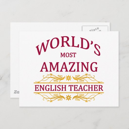 Englischlehrerin Postkarte (Vorne/Hinten)
