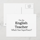 Englischlehrerin Postkarte (Vorne/Hinten)