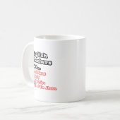 Englischlehrerin Quiz...Joke Kaffeetasse (Vorderseite Links)