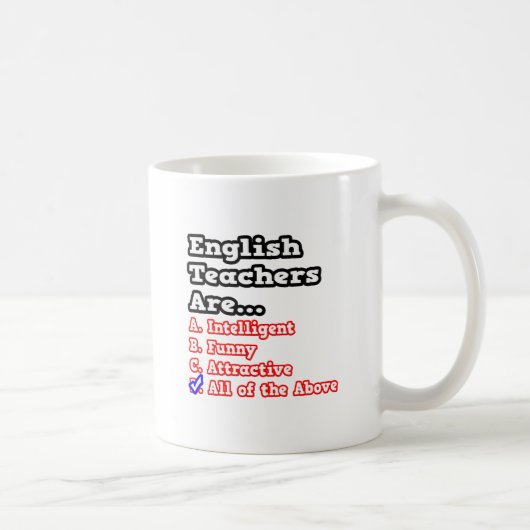 Englischlehrerin Quiz...Joke Kaffeetasse (Rechts)