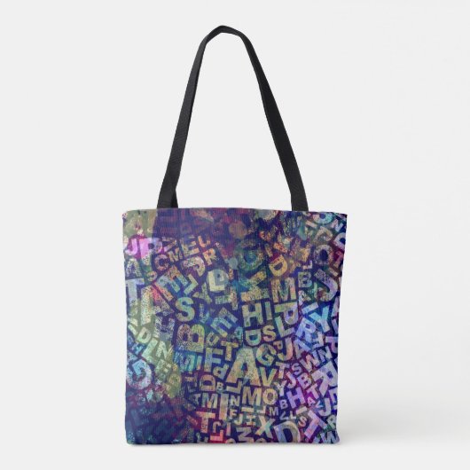 Englischlehrerin Schriftstellerin Alphabet Briefe  Tasche (Rückseite)