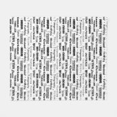 Englischlehrerin Schwarz und Weiß Fleecedecke (Vorderseite (Horizontal))