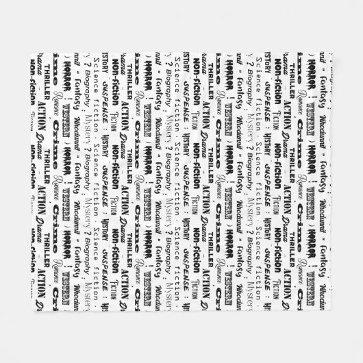 Englischlehrerin Schwarz und Weiß Fleecedecke (Vorderseite (Horizontal))