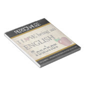 Englischlehrerin | Vintager Stil Notizblock (angewinkelt)