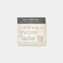 Englischlehrerin | Vintager Stil Post-it Klebezettel