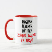 Englischlehrerin Zombie Joke Tasse (Links)