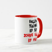 Englischlehrerin Zombie Joke Tasse (VorderseiteRechts)