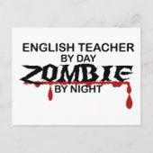 Englischlehrerin Zombie Postkarte (Vorderseite)