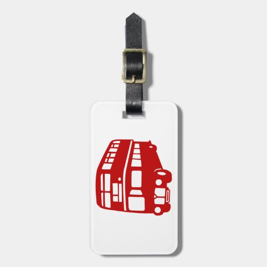 Englischlondon-Bus Gepäckanhänger (Vorderseite vertikal)