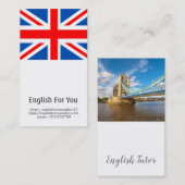 Englischunterricht - individuelle Visitenkarte (Vorne/Hinten)