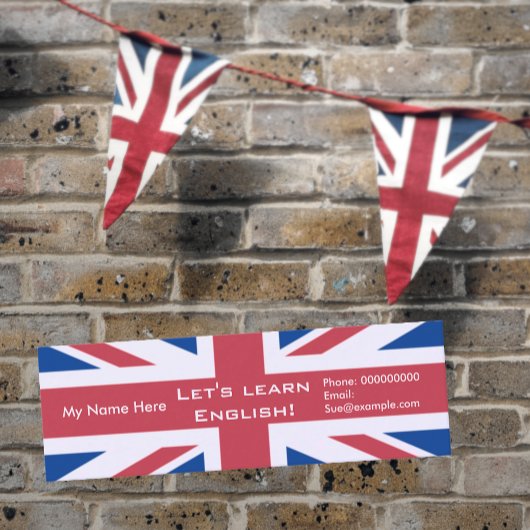 Englischunterricht — Werbekarten Mini Visitenkarte