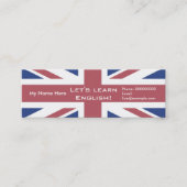 Englischunterricht — Werbekarten Mini Visitenkarte (Vorderseite)