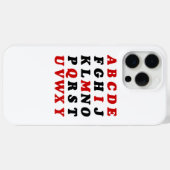 English Alphabet Case-Mate iPhone Hülle (Rückseite (Horizontal))