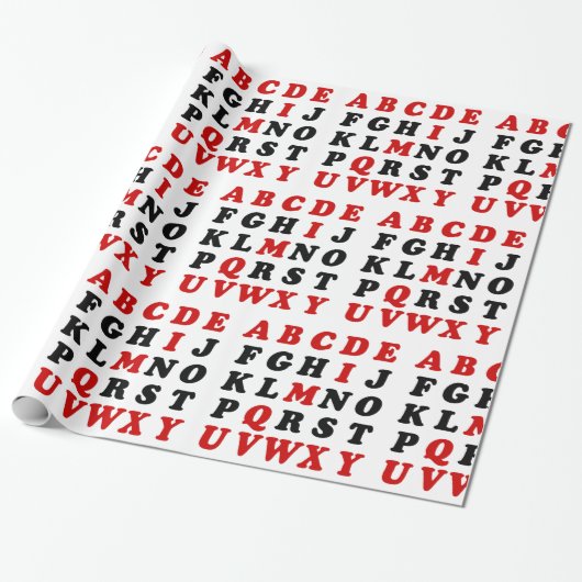 English Alphabet Geschenkpapier (Ungerollt)