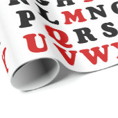 English Alphabet Geschenkpapier (Rolleneckpunkt)