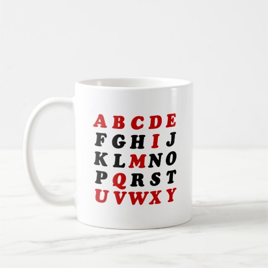 English Alphabet Kaffeetasse (Links)