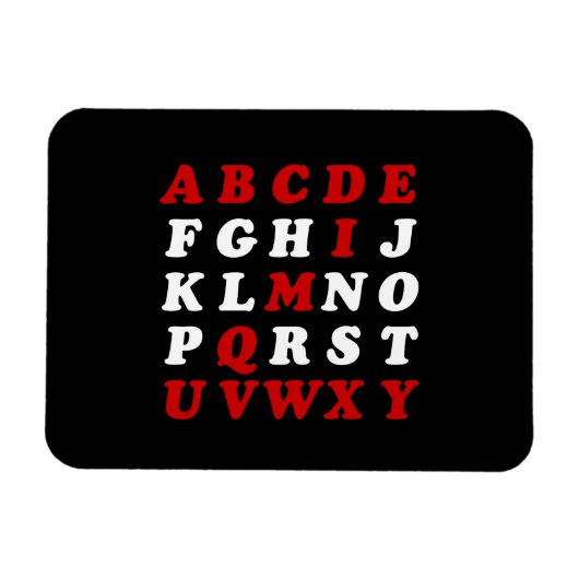 English Alphabet Magnet (Horizontal)