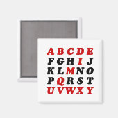 English Alphabet Magnet (Vorderseite/Rückseite)