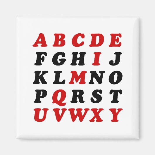 English Alphabet Magnet (Vorne)
