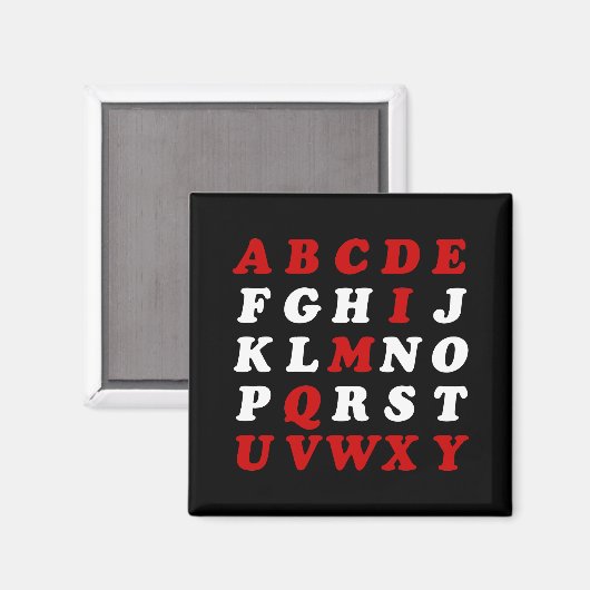 English Alphabet Magnet (Vorderseite/Rückseite)