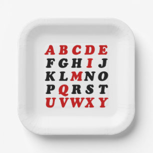 English Alphabet Pappteller