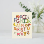 English Alphabet Postkarte (Stehend Vorderseite)