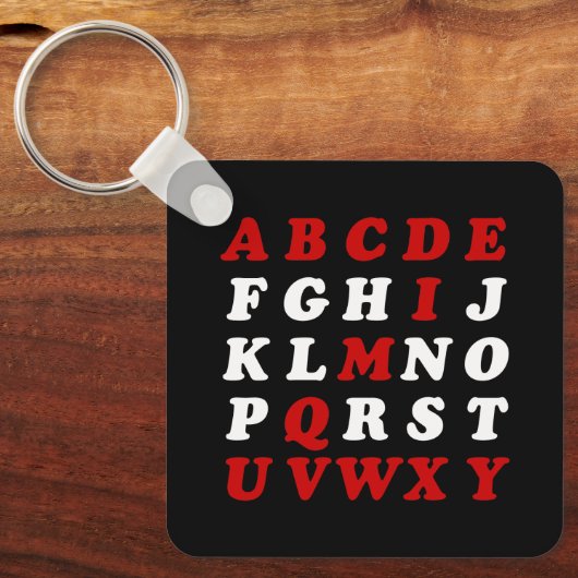 English Alphabet Schlüsselanhänger (Vorderseite)