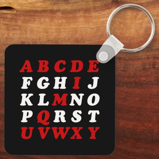 English Alphabet Schlüsselanhänger (Rückseite)
