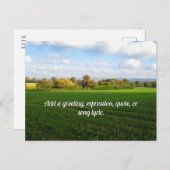 English Autumn Countryside - Personalised Postkarte (Vorne/Hinten)