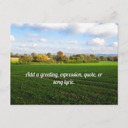 English Autumn Countryside - Personalised Postkarte (Vorderseite)