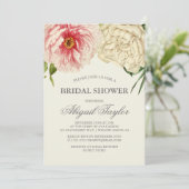 English Blooms Brautparty Card Einladung (Stehend Vorderseite)