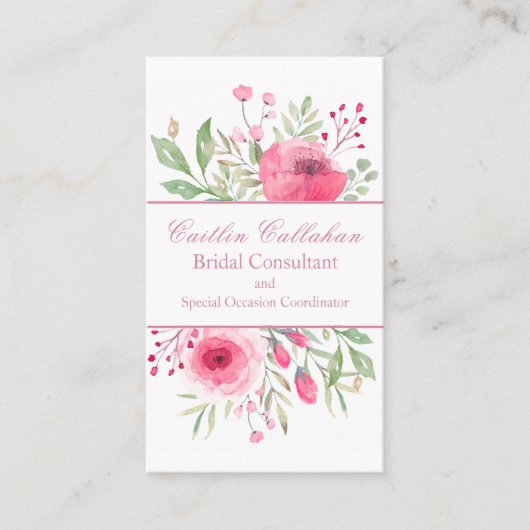 English Bouquet Floral Visitenkarte (Vorderseite)