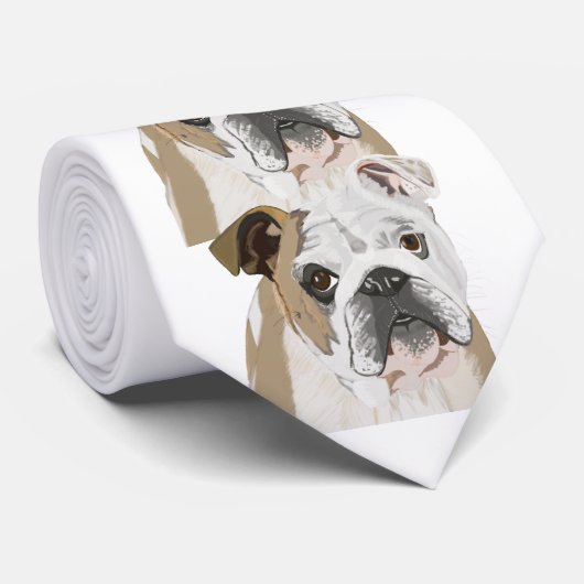 English Bull Dog Krawatte (Gerollt)