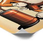 English Bull Dog mit Soda Poster (Ecke)