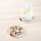 English Bull Dog mit Soda Untersetzer (Seite)