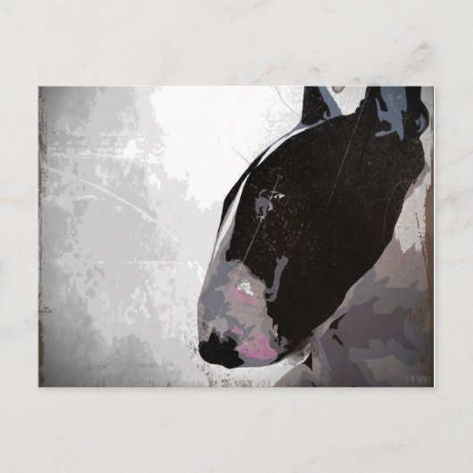 English Bull Terrier Art Postkarte (Vorderseite)