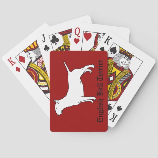 English Bull Terrier Bicycle Playing Cards Spielkarten (Rückseite)