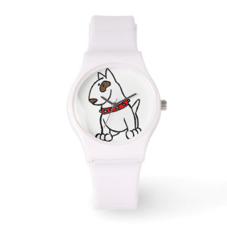English Bull Terrier Cartoon Watch Armbanduhr